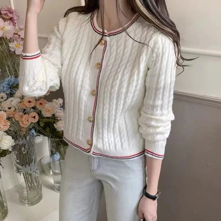 Lorentis – Gold Button Knit Cardigan