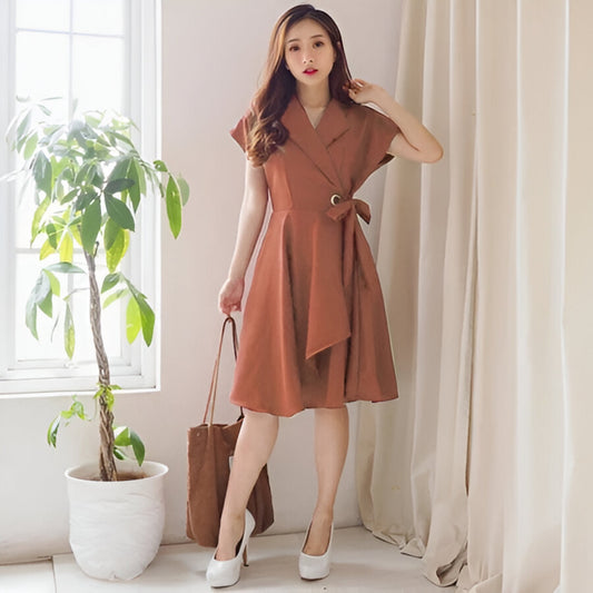 Lorentis – Elegant V-Neck Wrap Dress