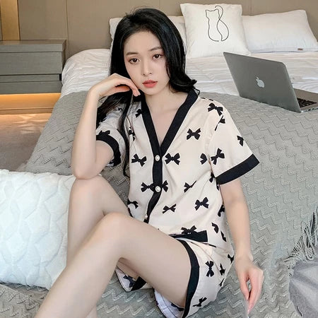 Lorentis – Short Sleeve Buttoned Pajama Set