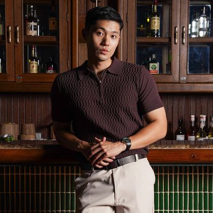 Lorentis York Zip Knit Polo — S-Class