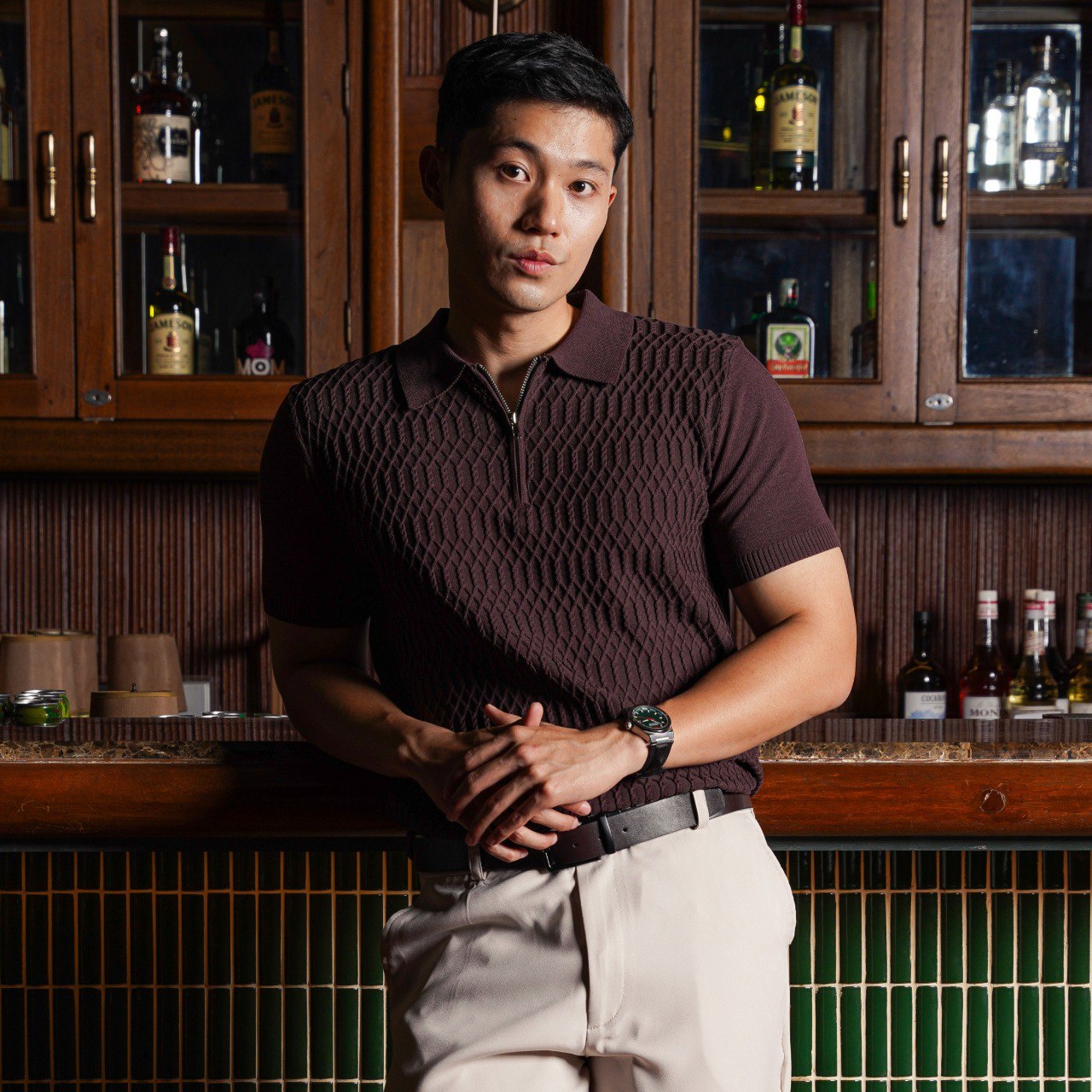 Lorentis York Zip Knit Polo