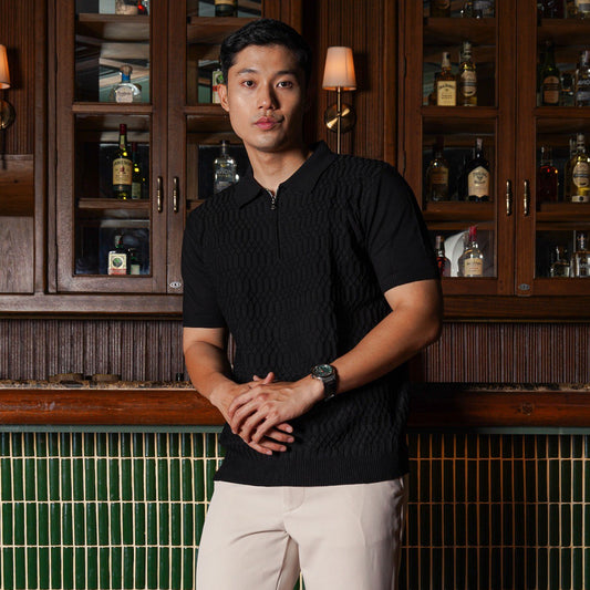 Lorentis York Zip Knit Polo — S-Class