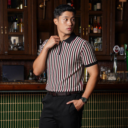 Lorentis Cardiff Stripe Zip Polo — S-Class