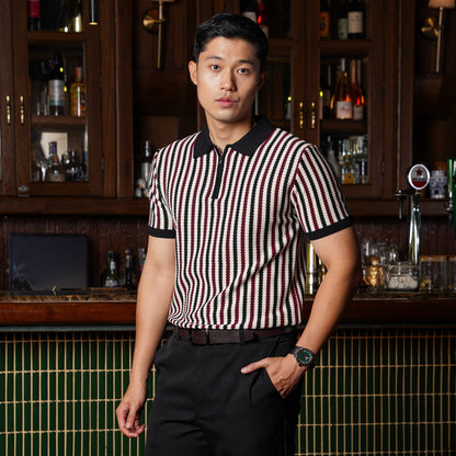 Lorentis Cardiff Stripe Zip Polo — S-Class