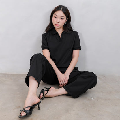 Lorentis Milan Knit Crop Polo