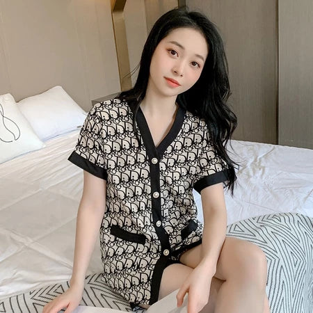 Lorentis – Short Sleeve Buttoned Pajama Set