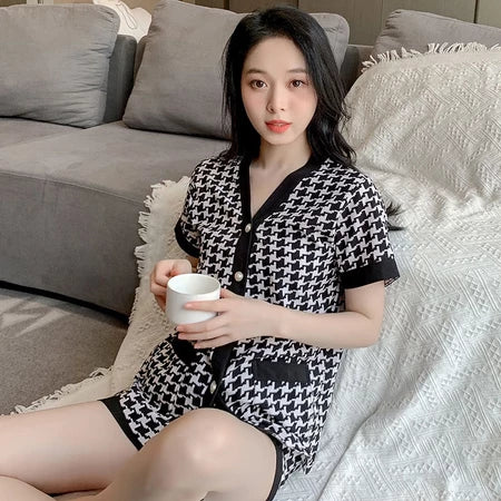 Lorentis – Short Sleeve Buttoned Pajama Set