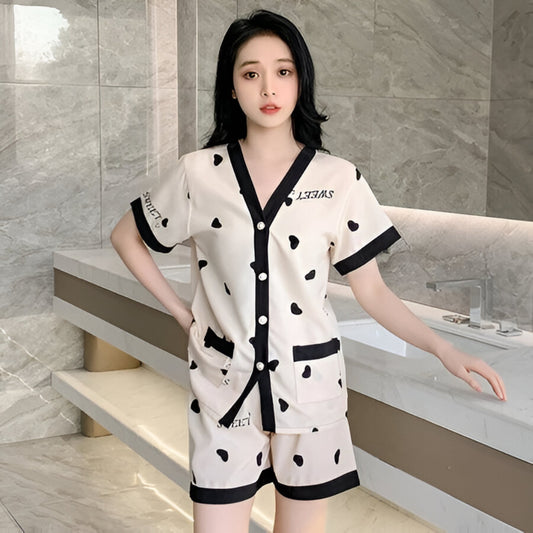 Lorentis – Short Sleeve Buttoned Pajama Set