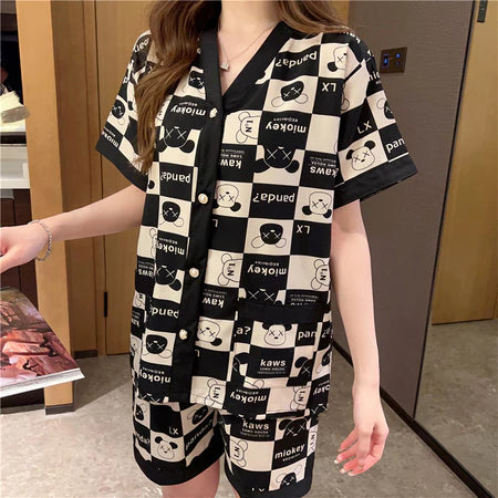 Lorentis – Short Sleeve Buttoned Pajama Set