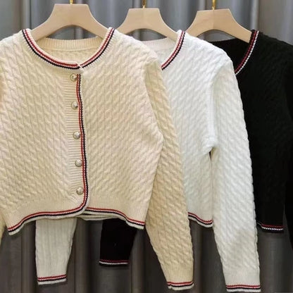 Lorentis – Gold Button Knit Cardigan